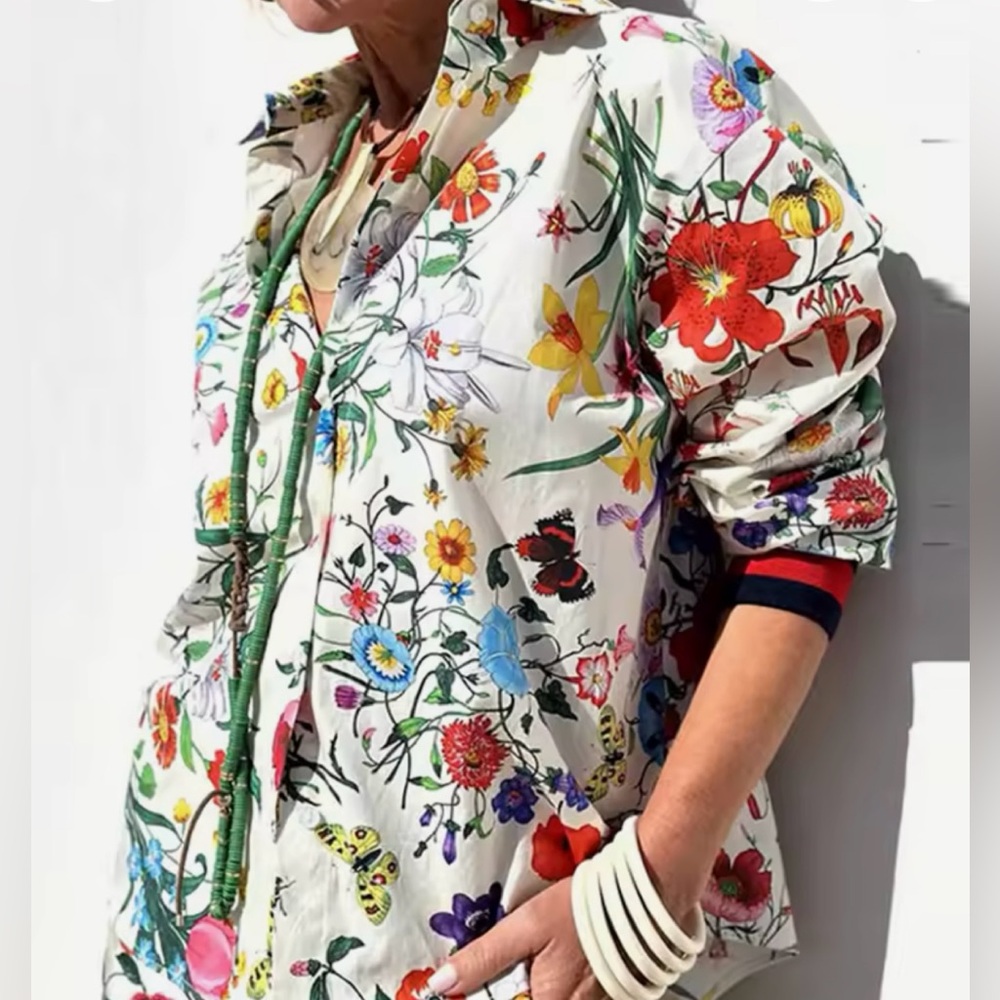 FLORAL GUCCI STYLE LOUNGE WEAR - Picture 3 of 5